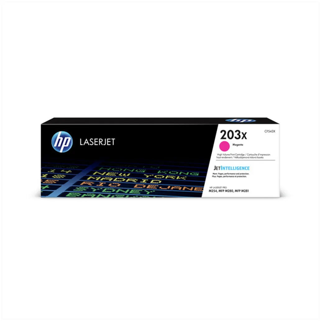 TONER HP 203X MAGENTA ZA COLOR LJ Pro M254dn, M365dw, MFP M280nw, M281cdw, M281fdn (2.500 STRANI) (CF543X)