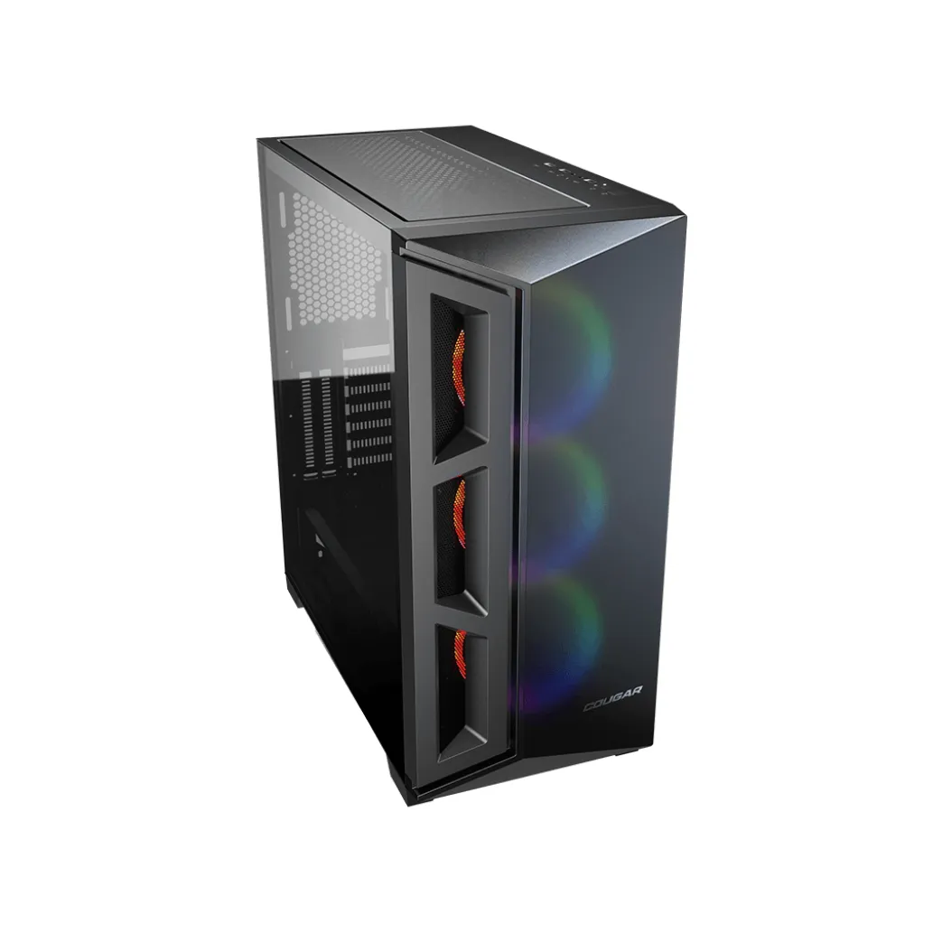 Ohišje Cougar Dark Blader X5 RGB Midi-Tower kaljeno steklo - črn