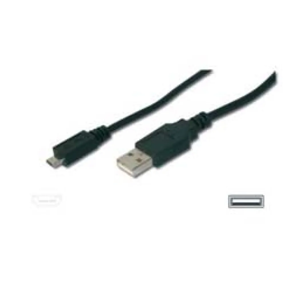 Kabel USB A => micro USB 1,80m (za mobitele) Digitus (AK-300110-030-S)