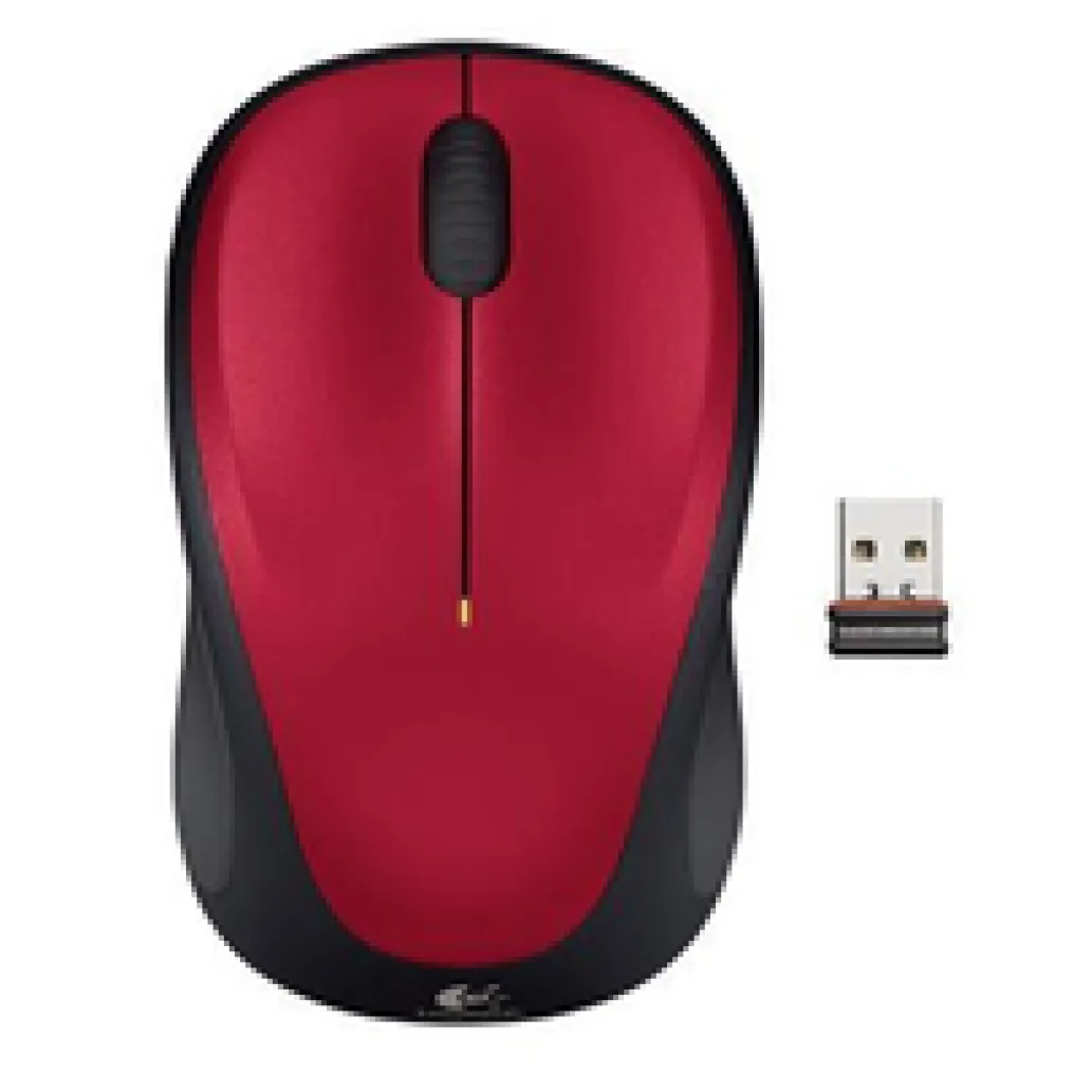 Miš Logitech NoteBook Brezžična M235 optična nano rdeča (910-002496)
