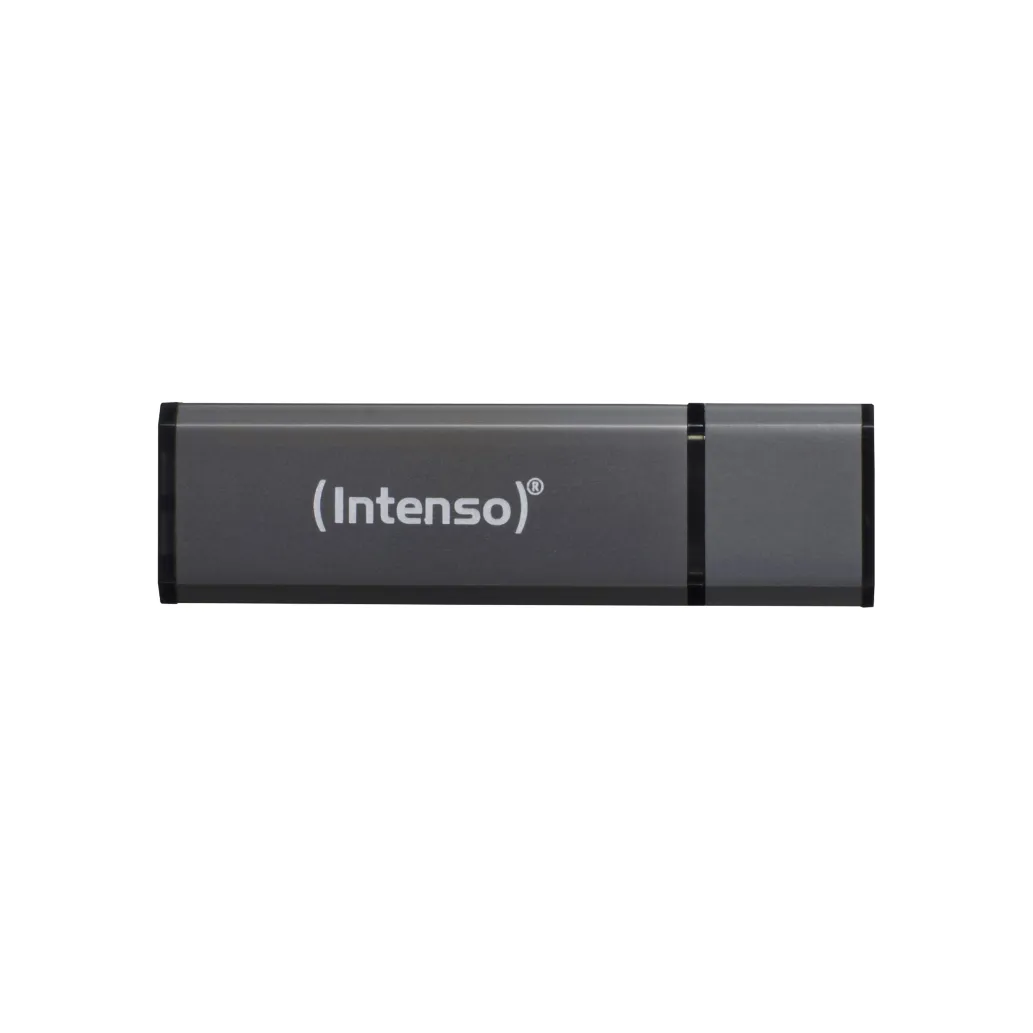 Spominski ključek 16GB USB 2.0 Intenso Alu Line 28MB/s 6,5MB/s aluminij s pokrovčkom črn (3521471)