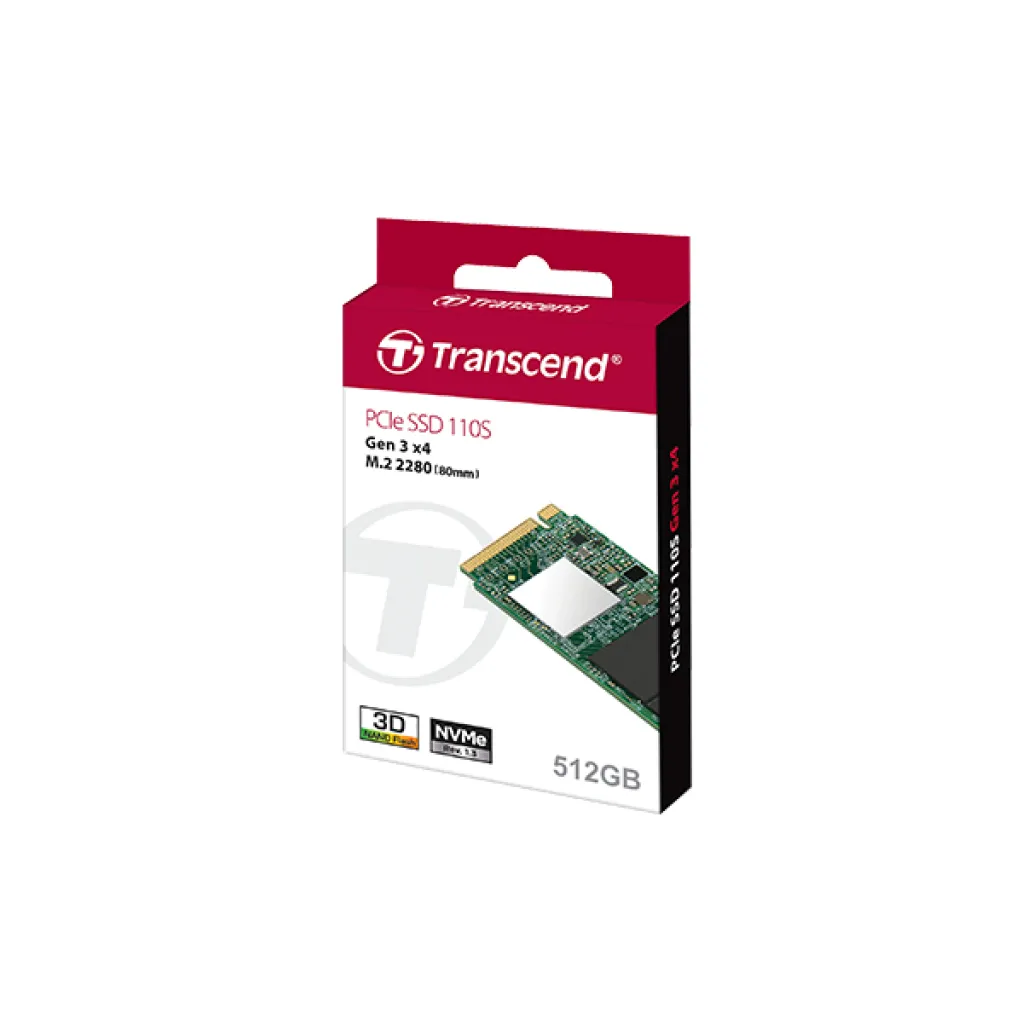 Disk SSD M.2 NVMe PCIe 3.0 512GB Transcend 110S 3D TLC 2280 1800/1500MB/s (TS512GMTE110S)