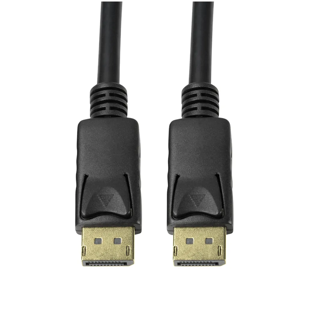 Kabel DisplayPort(m)=>DisplayPort(m) v1.4 1,00m 8K/60Hz dvojno oklopljen pozlačeni konektorji črn LogiLink (CV0119)