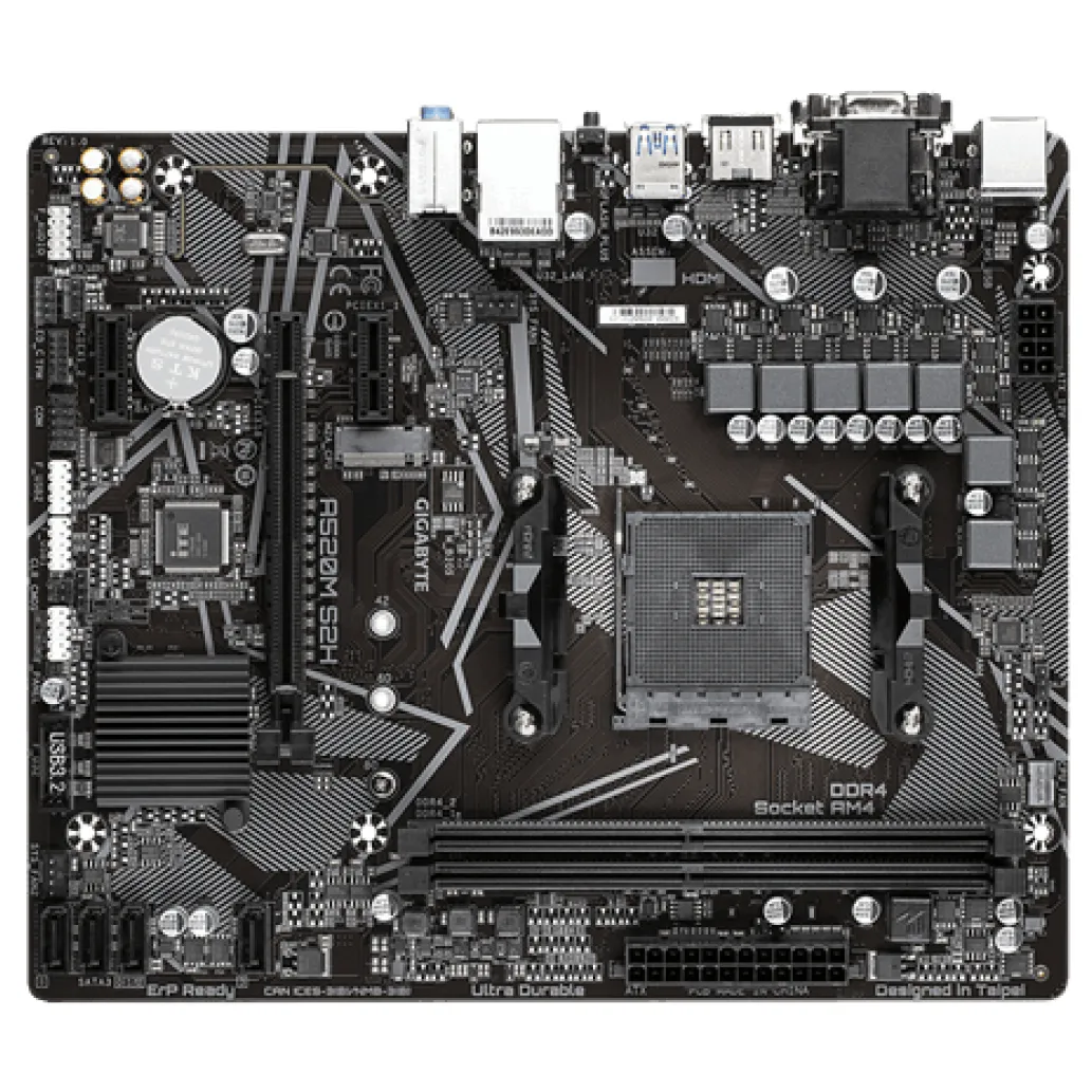 Osnovna plošča AM4 Gigabyte A520M S2H VGA DVI HDMI M.2
