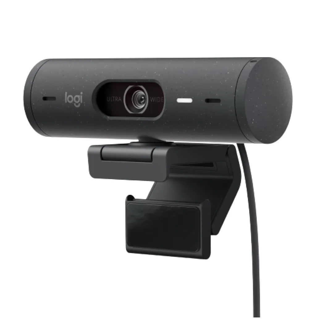 Spletna kamera Logitech BRIO 500 4MP FHD 30FPS 90° USB-C grafitna Autofokus 4xdigitalni zoom dvojni mikrofon pokrov za lečo (960-001422)