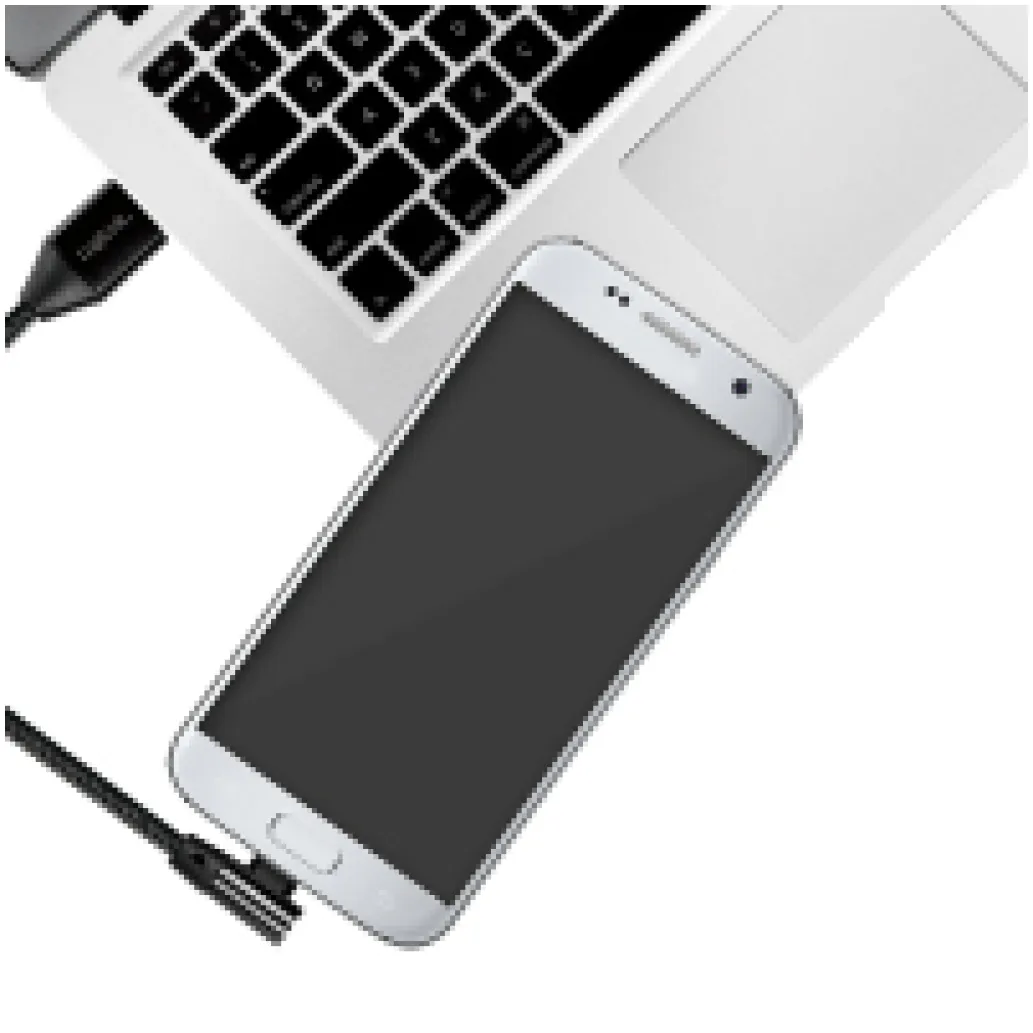 Kabel USB A => B micro tekstil ovoj 0,30m 90° (za mobitele) LogiLink črn (CU0141) EOLS-P