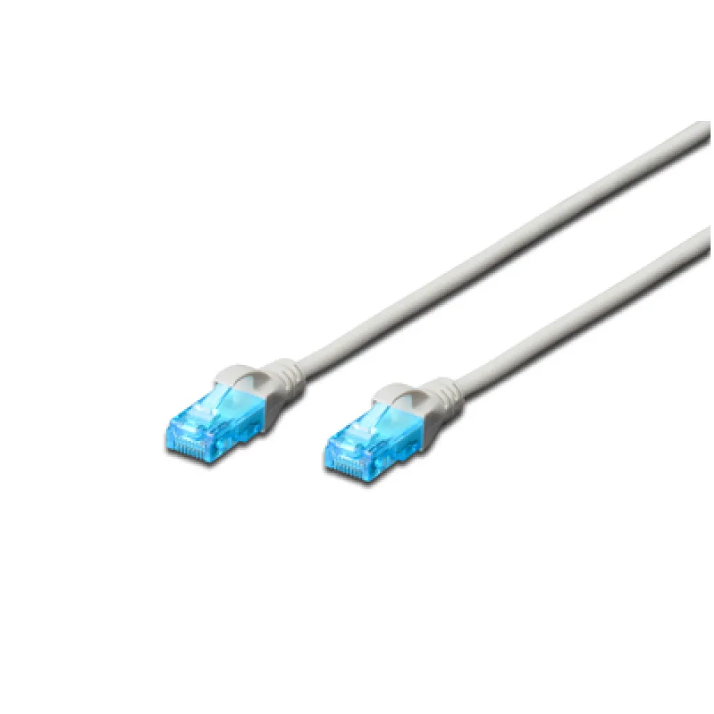 KABEL PATCH UTP Cat 5e 10,00m RJ45 10/100 Digitus - siv (DK-1511-100)