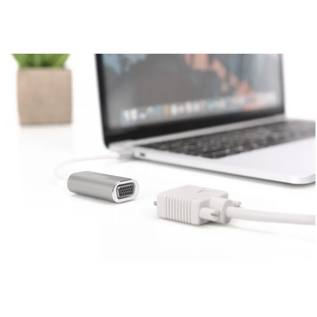 Adapter USB-C => VGA (Ž) 15cm Digitus DA-70837