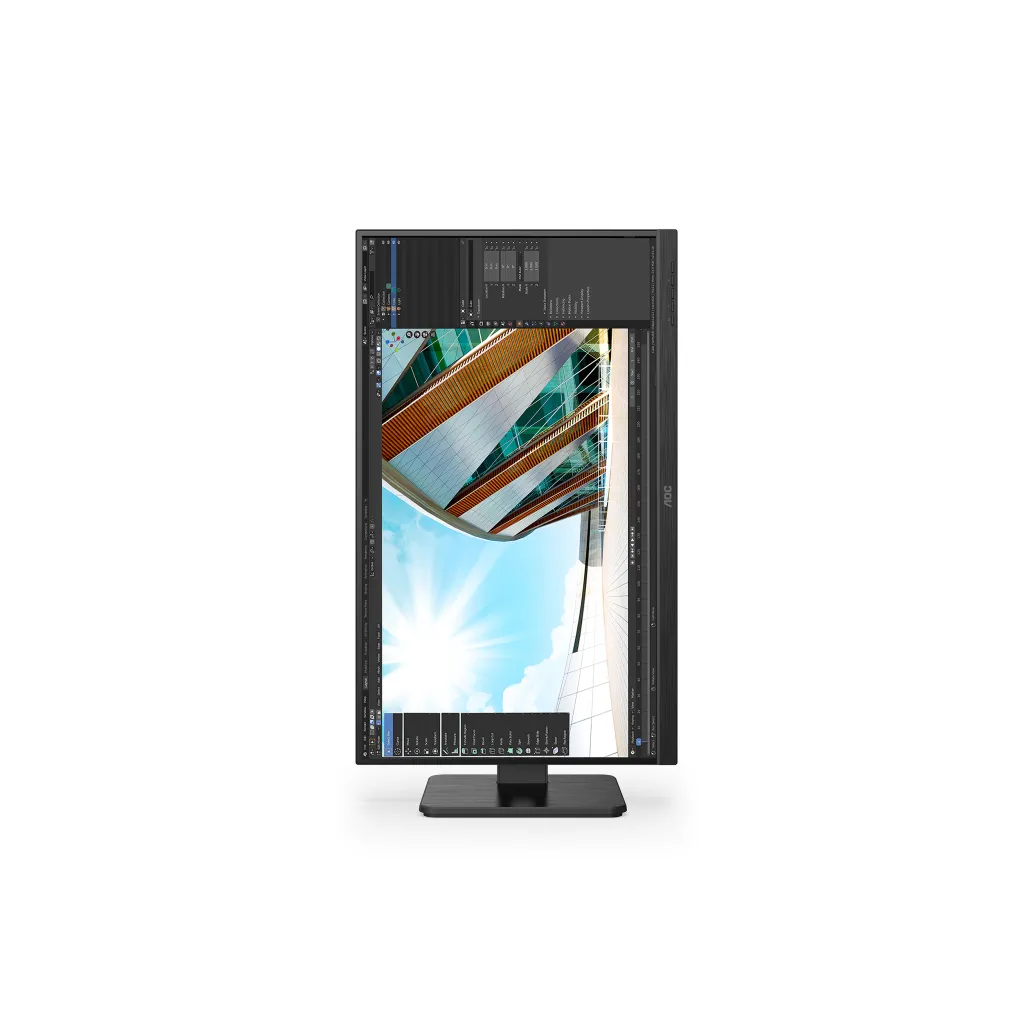 Monitor AOC 60,5 cm (23,8") 24P2Q 1920x1080 75Hz IPS 4ms VGA DVI HDMI DisplayPort 4xUSB3.2 Pivot Zvočniki 3H sRGB107%