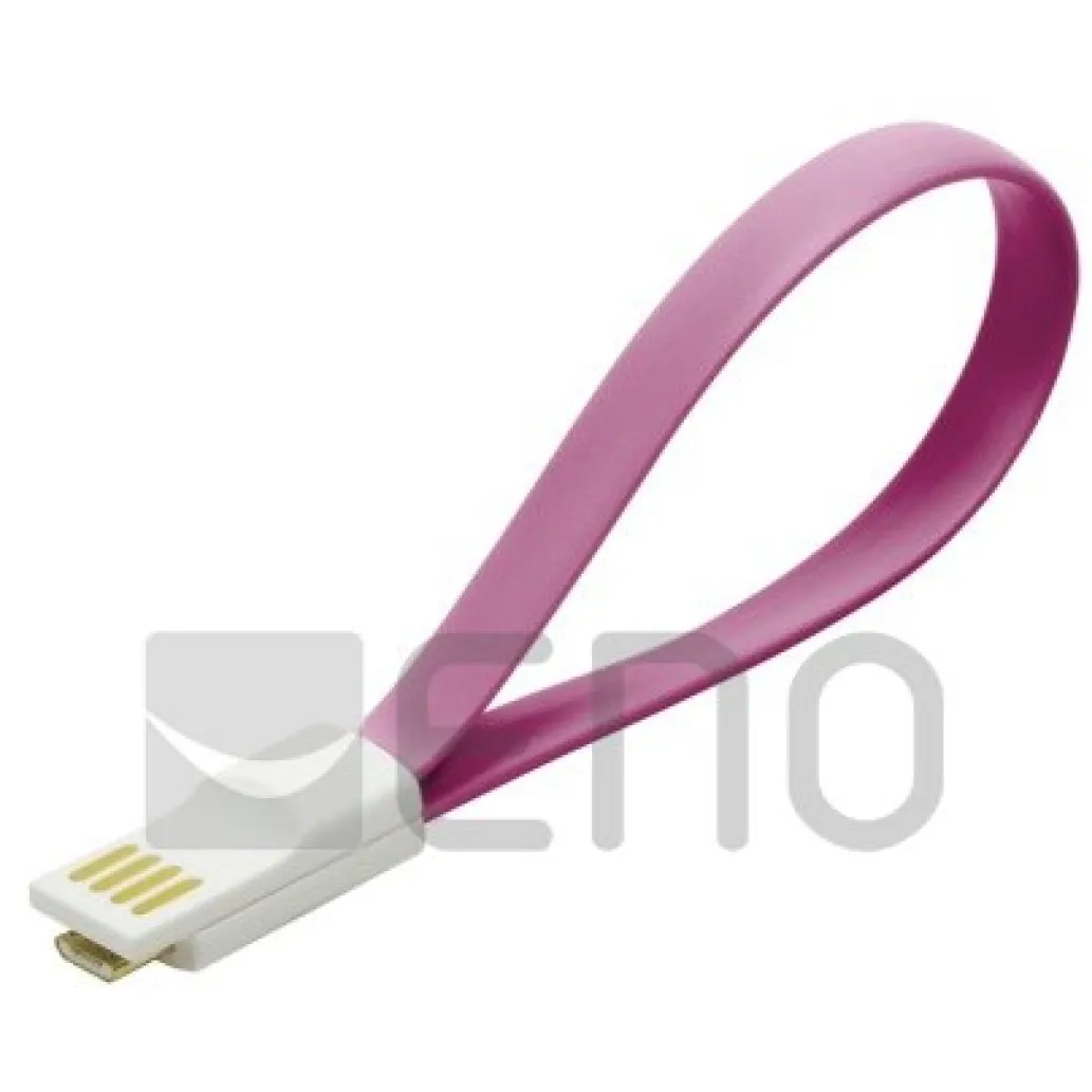 Kabel USB A => B micro (za mobitele/tablice) LogiLink magnetni kontakti, pink (CU0087) EOLS-P