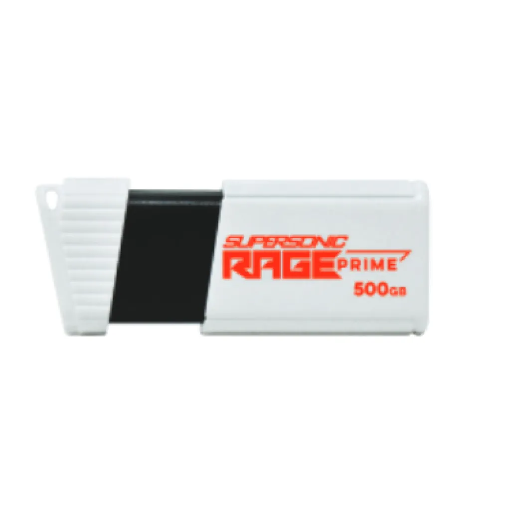 Spominski ključek 500GB USB 3.2 Patriot Supersonic Rage 600MB/s plastičen izvlečni bel (PEF500GRPMW32U)