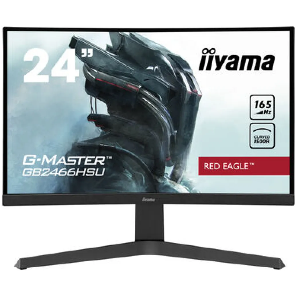 Monitor Iiyama 60,5 cm (23,8") GB2466HSU-B1 1920x1080 Curved Gaming 165Hz VA 1ms 2xHDMI DisplayPort 2xUSB2.0 HAS Zvočniki FreeSync Premium