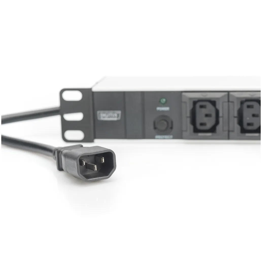 Razdelilec Digitus 48cm 10xEuro C13 ALU UPS Digitus črno/siv