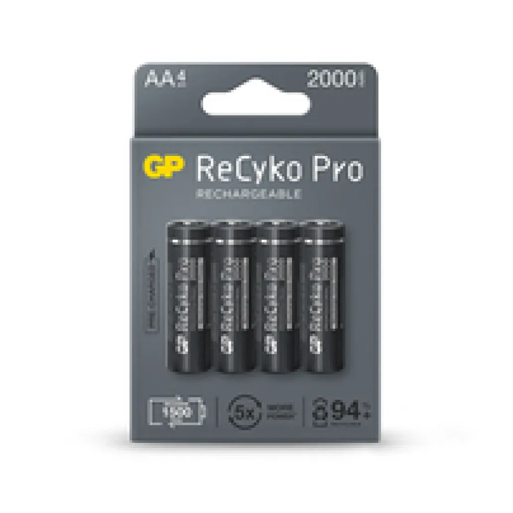 Baterijski vložek GP polnilni1,2V AA 4 kos 2000 mAh Ni-Mh ReCyko+ Pro