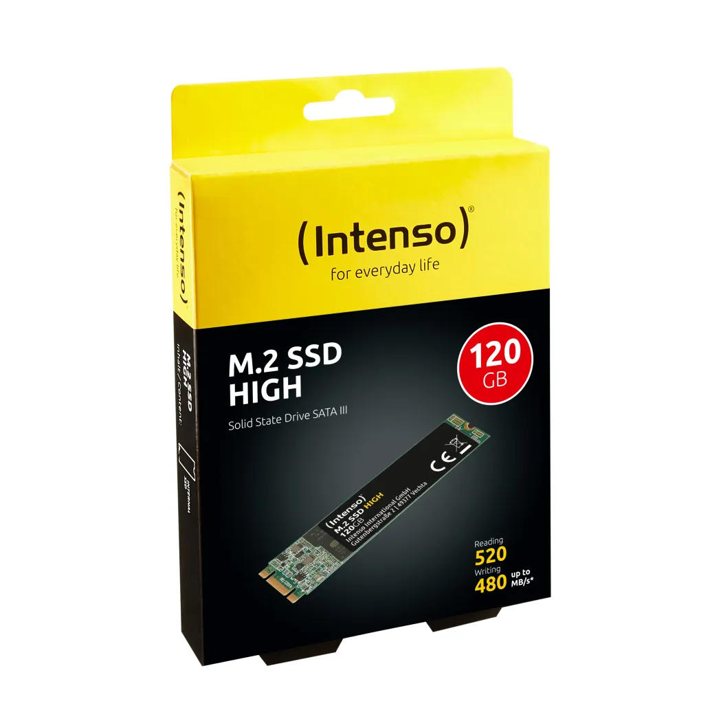 Disk SSD M.2 SATA3 120GB Intenso High Performance 2280 520/500MB/s (3833430)