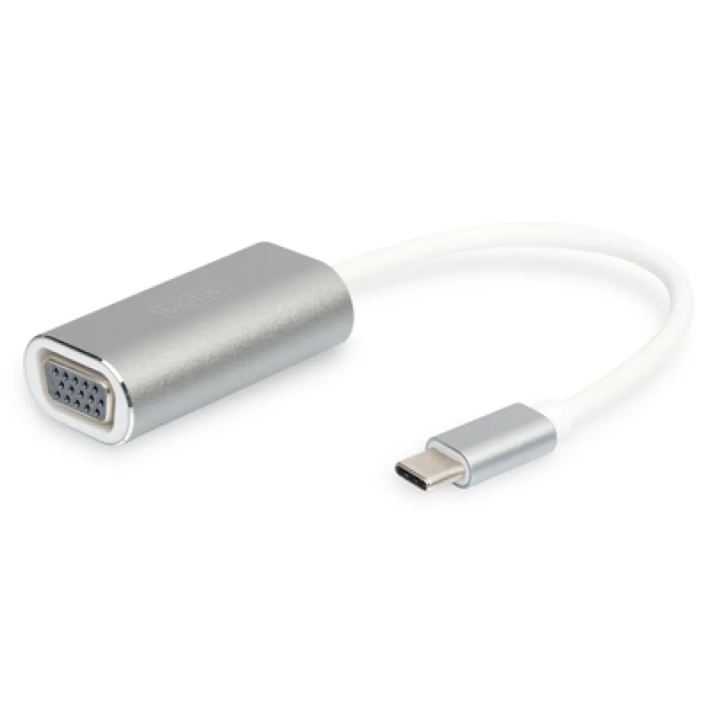 Adapter USB-C => VGA (Ž) 15cm Digitus DA-70837