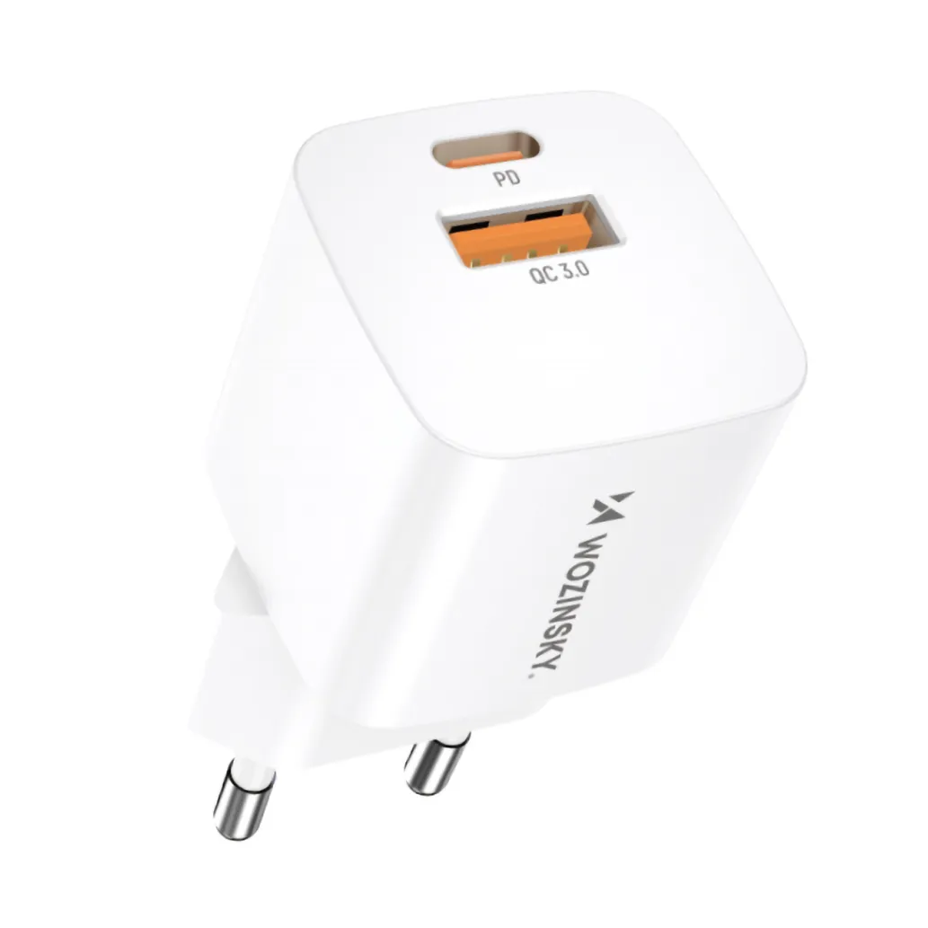 Hišni polnilec 100-240V => 1xUSB-C 20W 1xUSB-A PD3.0 QC3.0 Wozinsky (CMWCW)
