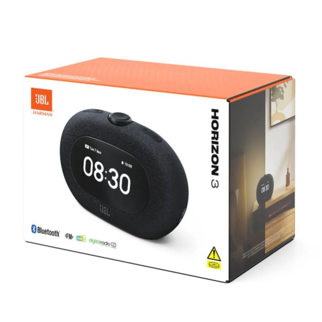 Radio ura budilka JBL Horizon 3 DAB, bluetooth, črna