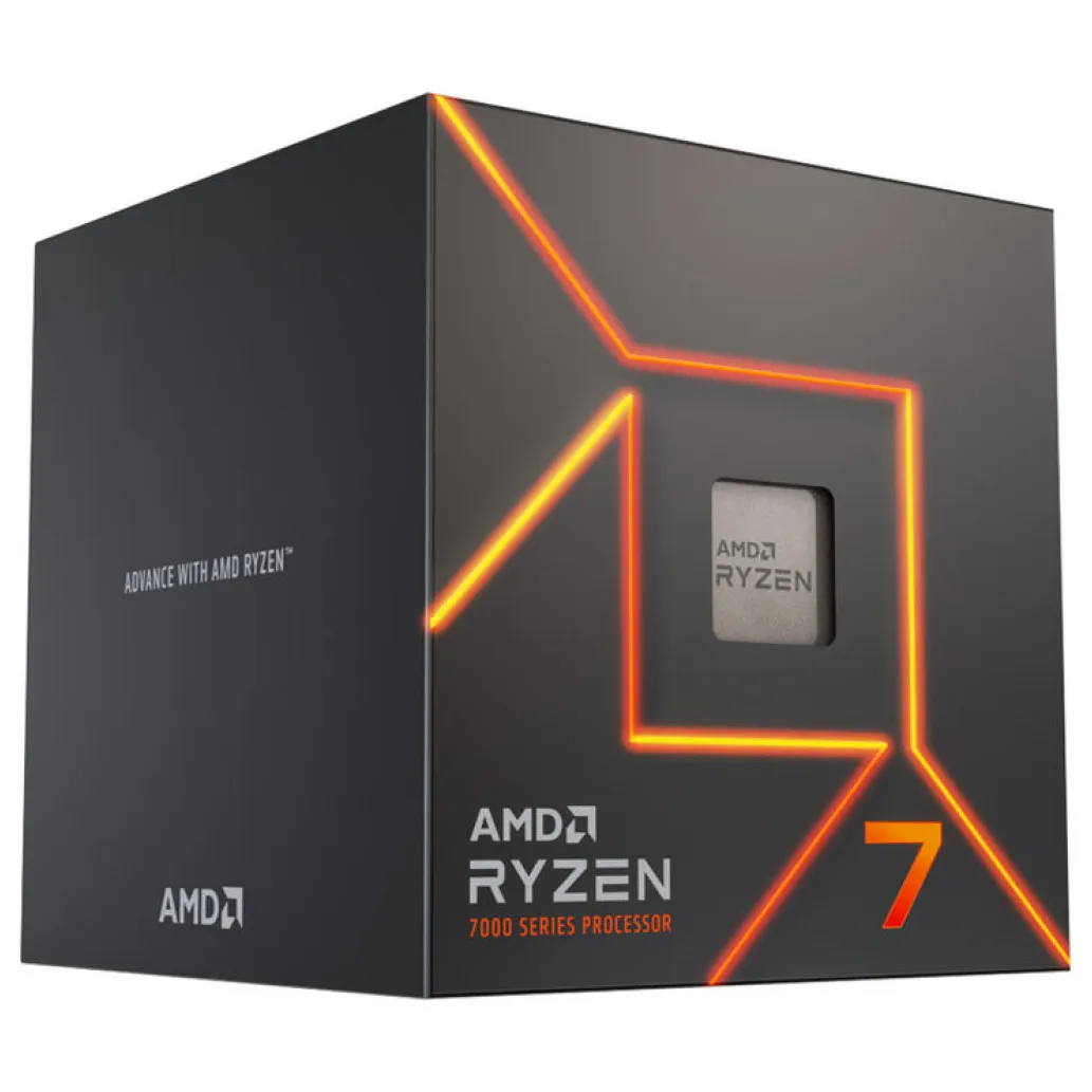 Procesor AMD AM5 Ryzen 7 7700 8C/16T 3.8Hz/5.3GHz BOX 65W grafika Radeon Wraith prism hladilnik RGB