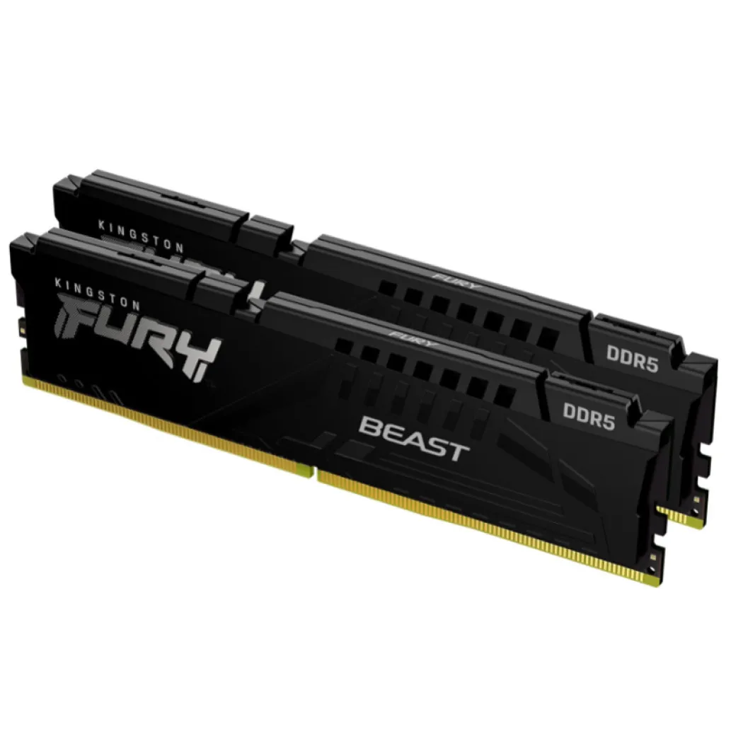 DDR5 32GB 5600MHz CL36 KIT (2x16GB) Kingston Fury Beast XMP3.0 1,25V Gaming črna (KF556C36BBEK2-32)