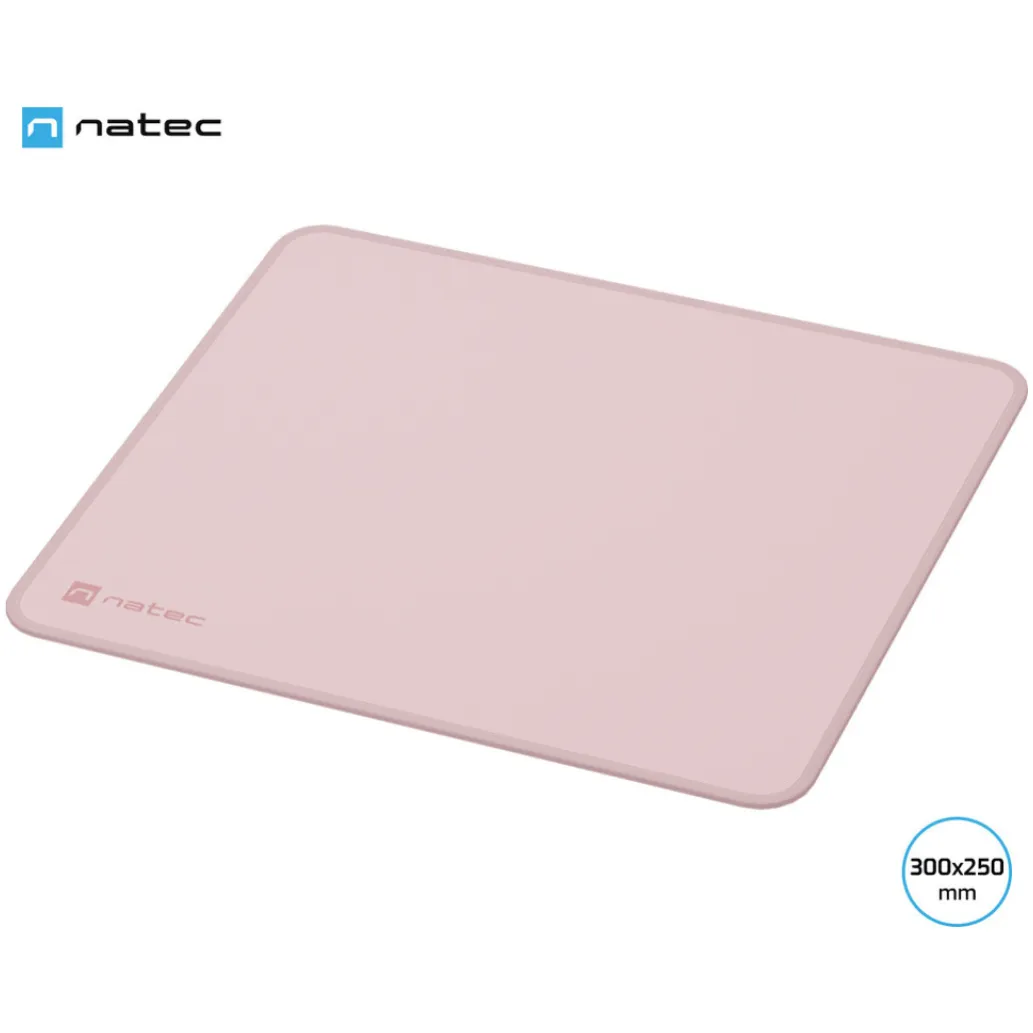 Podloga za miško NATEC tkanina 300x250mm Colors M vodoodporna roza (POD-NAT-COLORS-M-P)
