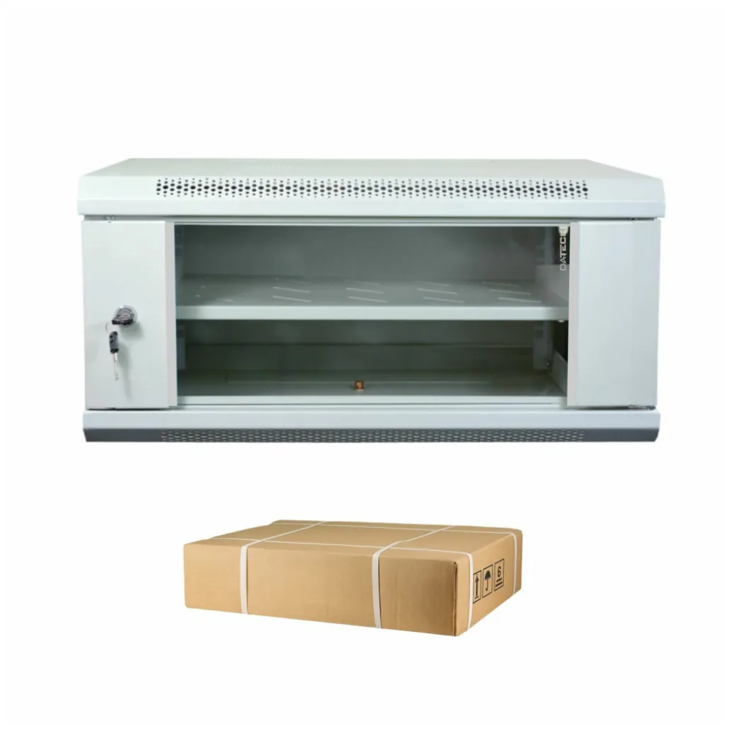 Kabinet zidni 6U 368 600x450 siv Datech + polica (DP.6406.9000)