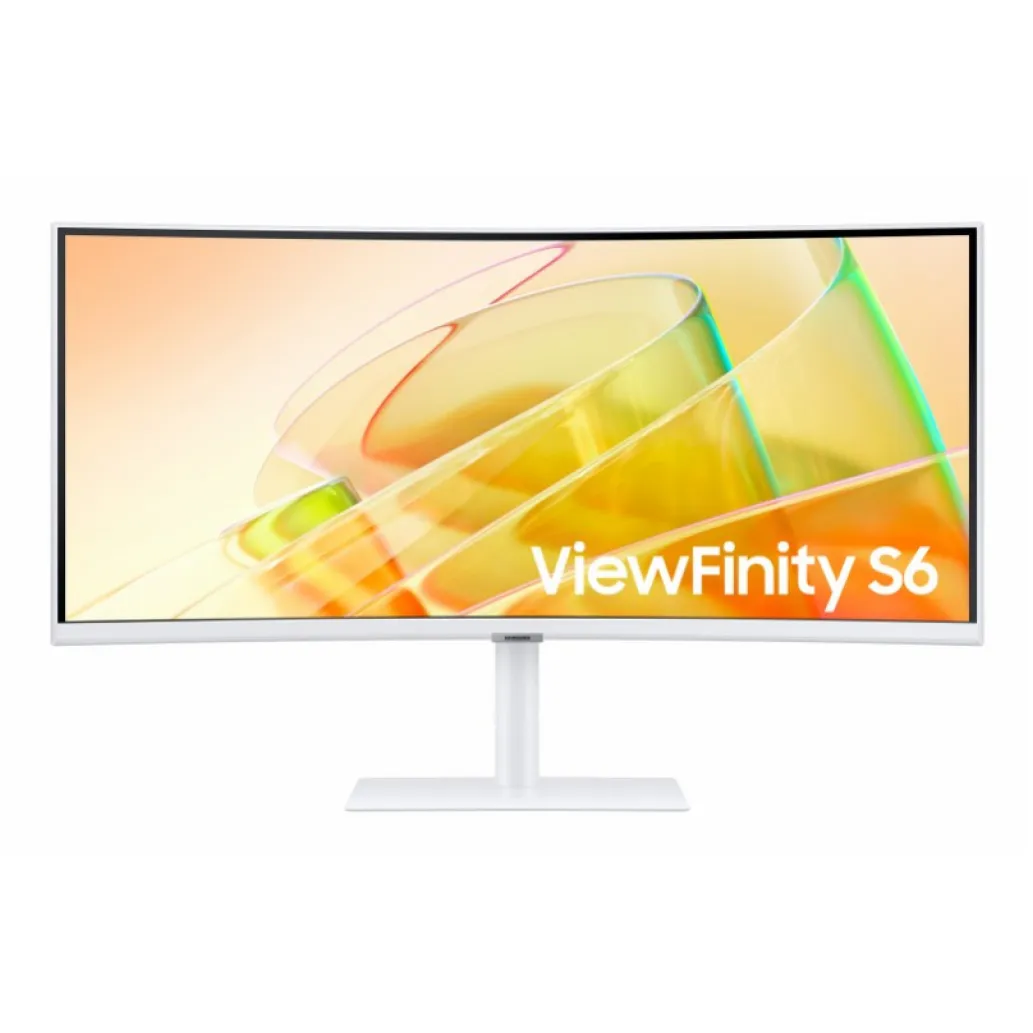 Monitor Samsung 86,4 cm (34,0") S34C650TAU 3440x1440 Curved 100Hz VA 5ms HDMI DisplayPort 2xThunderbolt4 90W 3xUSB3.0 HAS Zvočniki 2x5W  sRGB115% FreeSync RJ45 KVM HDR10 ViewFinity S6 Bele barve