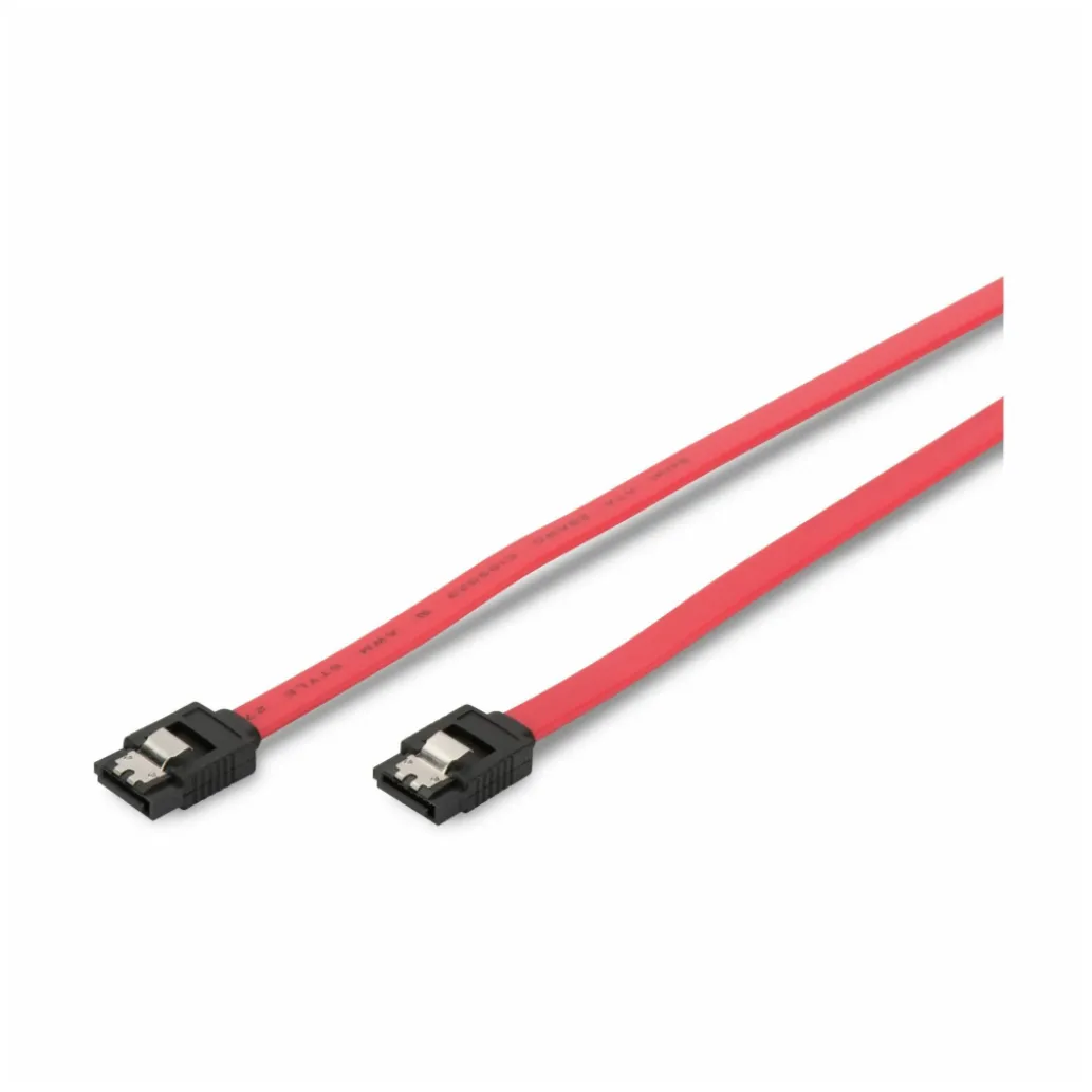 KABEL SATA/SATA moški 0,50m z zatičem Digitus (AK-400102-005-R)