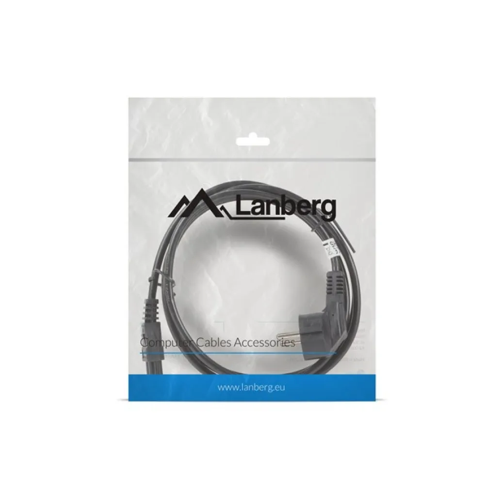 Kabel napajalni CEE 7/7 IEC 320 C5 1,80m črn Lanberg (CA-C5CA-11CC-0018-BK)