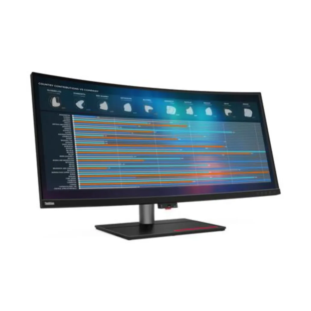 Monitor Lenovo 100,8 cm (39,7") P40w-20 5120x2160 Curved IPS 5ms HDMI DisplayPort 2xThunderbolt-4 USB-C 96W 4xUSB3.2 HAS  sRGB99% RJ45 Delta E<2 calibration