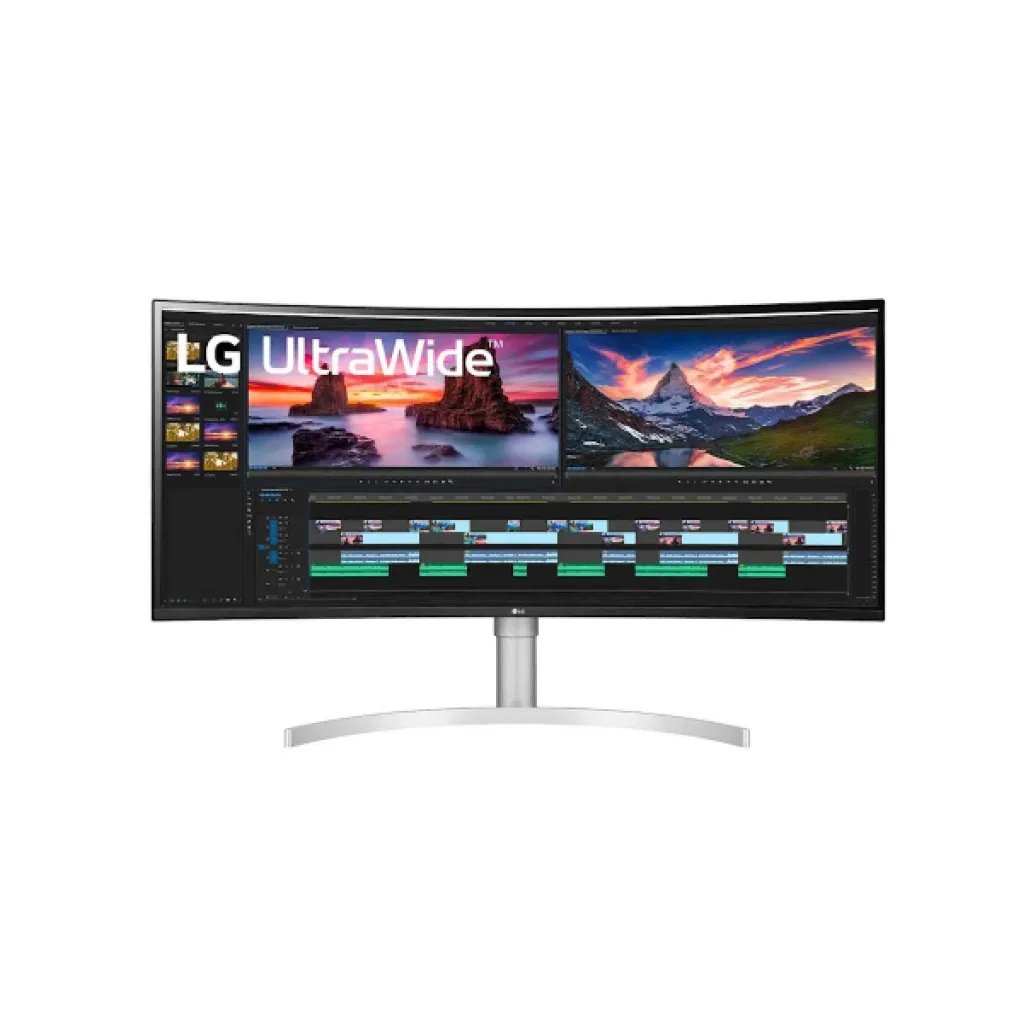 Monitor LG 96,5 cm (38,0") 38WN95C-W 3840x1600 Curved Gaming 144Hz IPS 1ms 2xHDMI DisplayPort Thunderbolt3 94W 2xUSB3.0 HAS Zvočniki 3H FreeSync G-Sync HDR600
