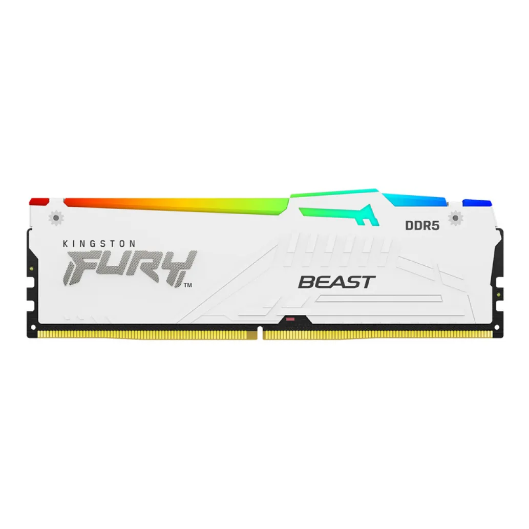 DDR5 32GB 6000MHz CL30 KIT (2x16GB) Kingston RGB Fury Beast 1,4V bela (KF560C30BWEAK2-32)