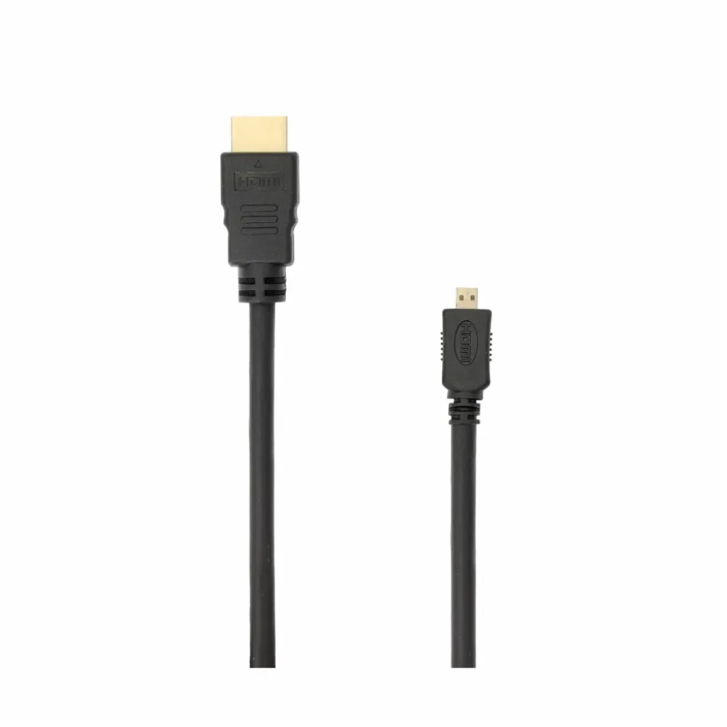 Kabel HDMI(m)=>HDMImicro(m) v1.4  2,00m 4K/30Hz pozlačeni kontakti črn SBOX (HDMI-MICRO)