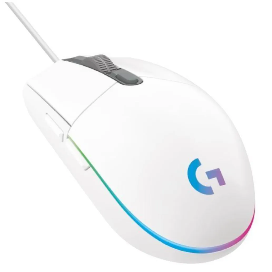 Miš Logitech Gaming USB G203 LightSync bela (910-005797)