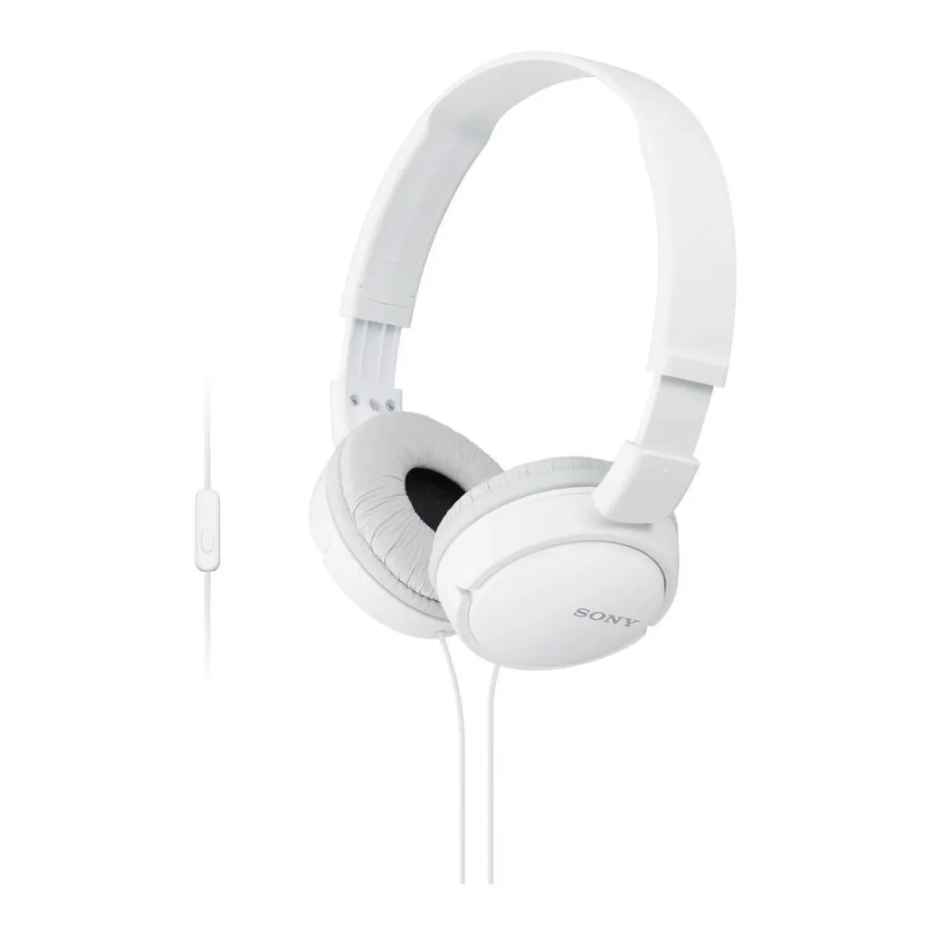 Slušalke Sony MDR-ZX110AP - z mikrofomom bele barve