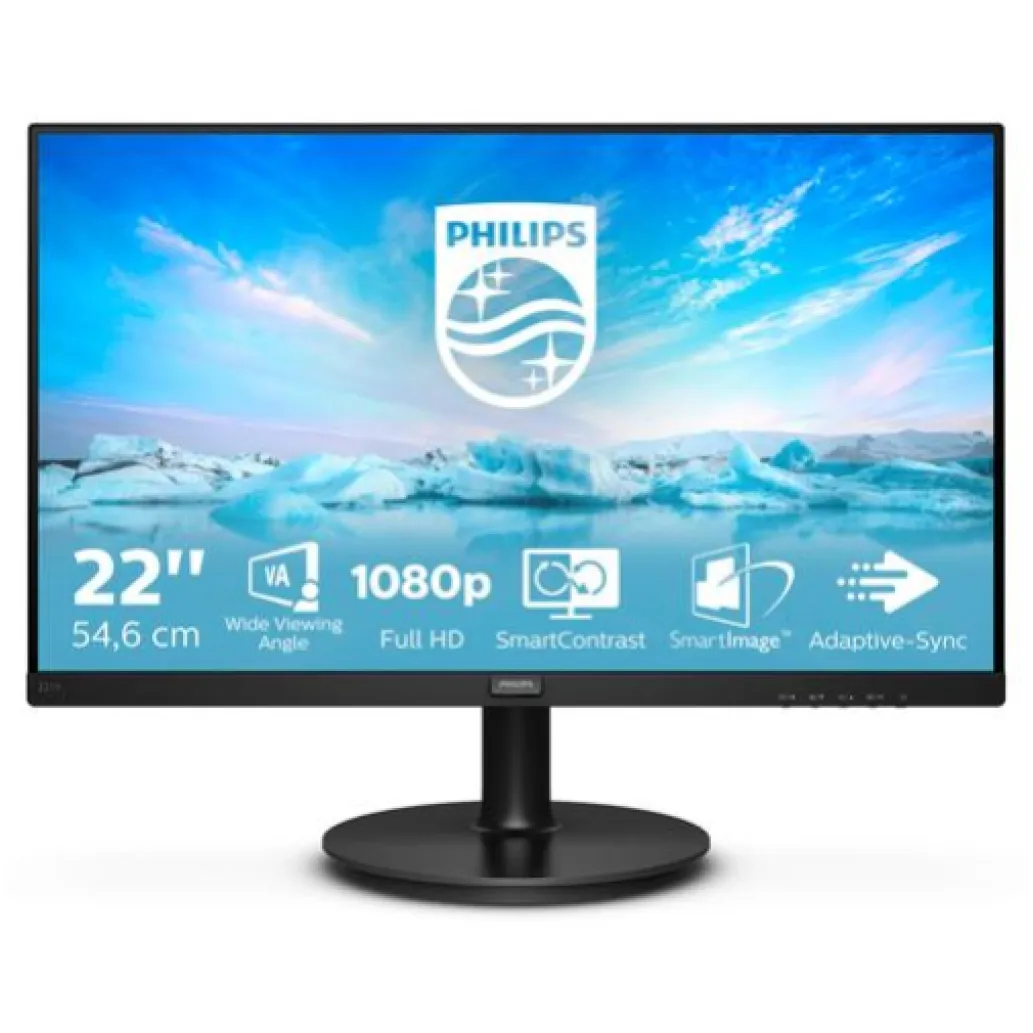 Monitor Philips 54,6 cm (21,5") 221V8/00 1920x1080 VA 4ms VGA HDMI