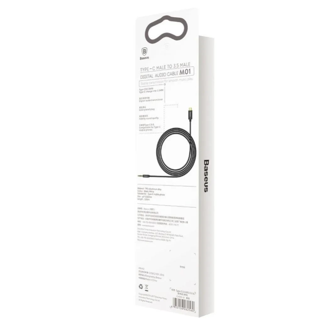 Kabel Audio USB-C M => 3,5mm M 1,2m BASEUS Yiven (CAM01-01)