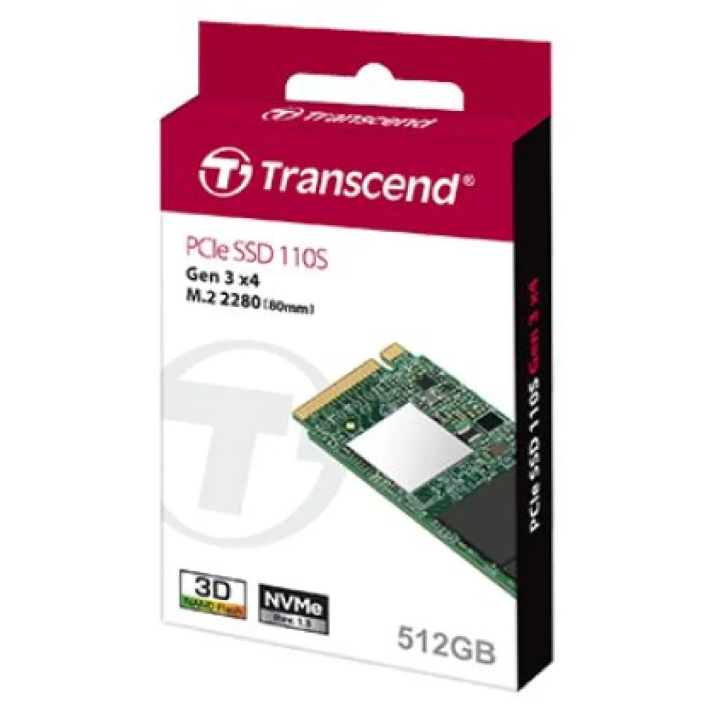 Disk SSD M.2 NVMe PCIe 3.0 512GB Transcend 110S 3D TLC 2280 1800/1500MB/s (TS512GMTE110S)
