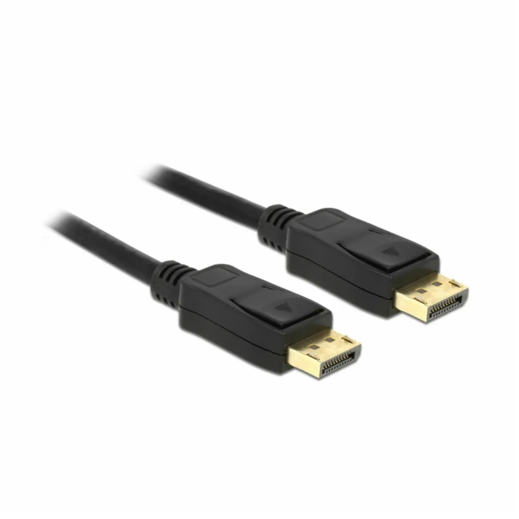 Kabel DisplayPort(m)=>DisplayPort(m) v1.2 10,00m 4K/60Hz pozlačeni konektorji črn Delock (84862)