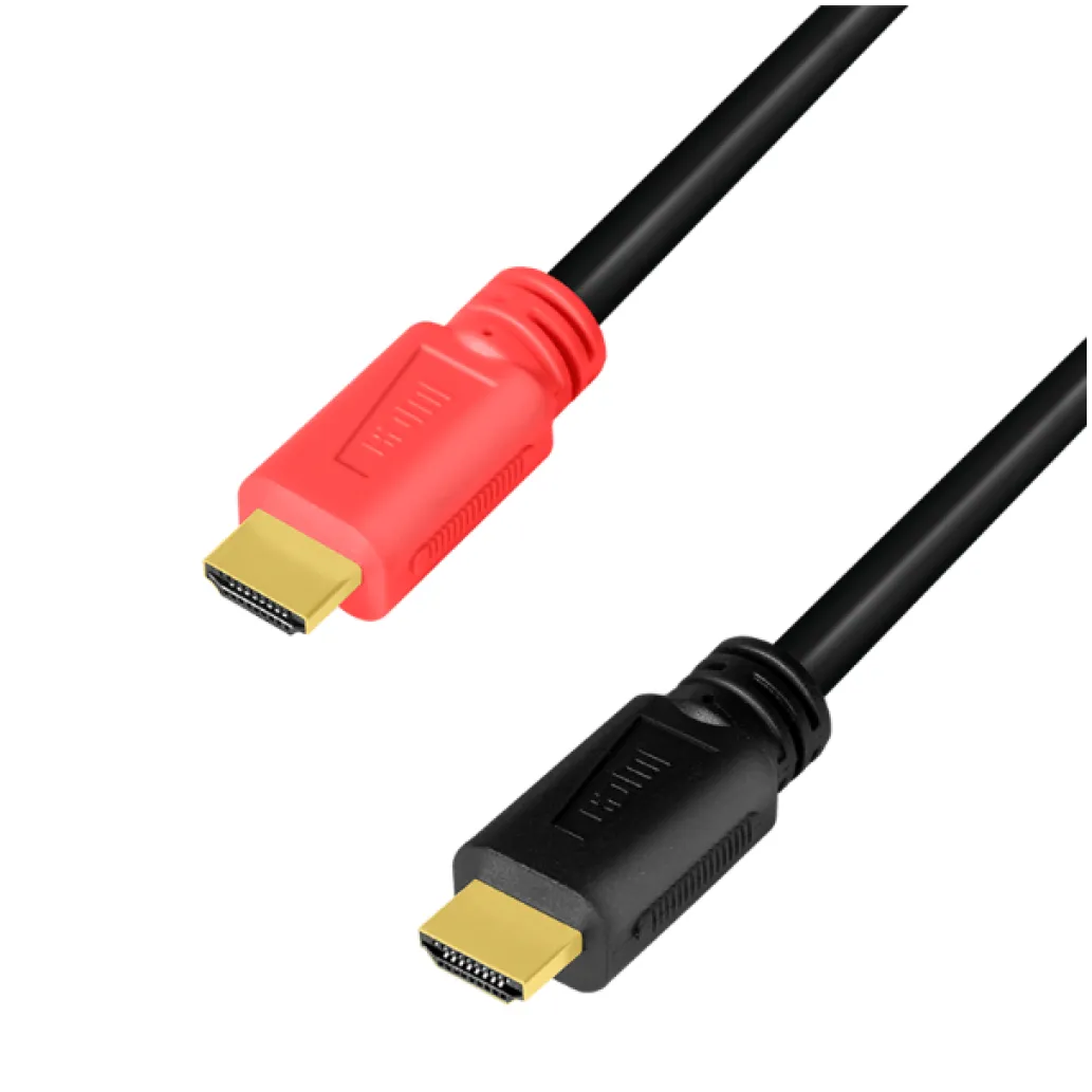 Kabel HDMI(m)=>HDMI(m) 10,00m 4K/60Hz AMP pozlačeni kontakti črn LogiLink (CHV0100)