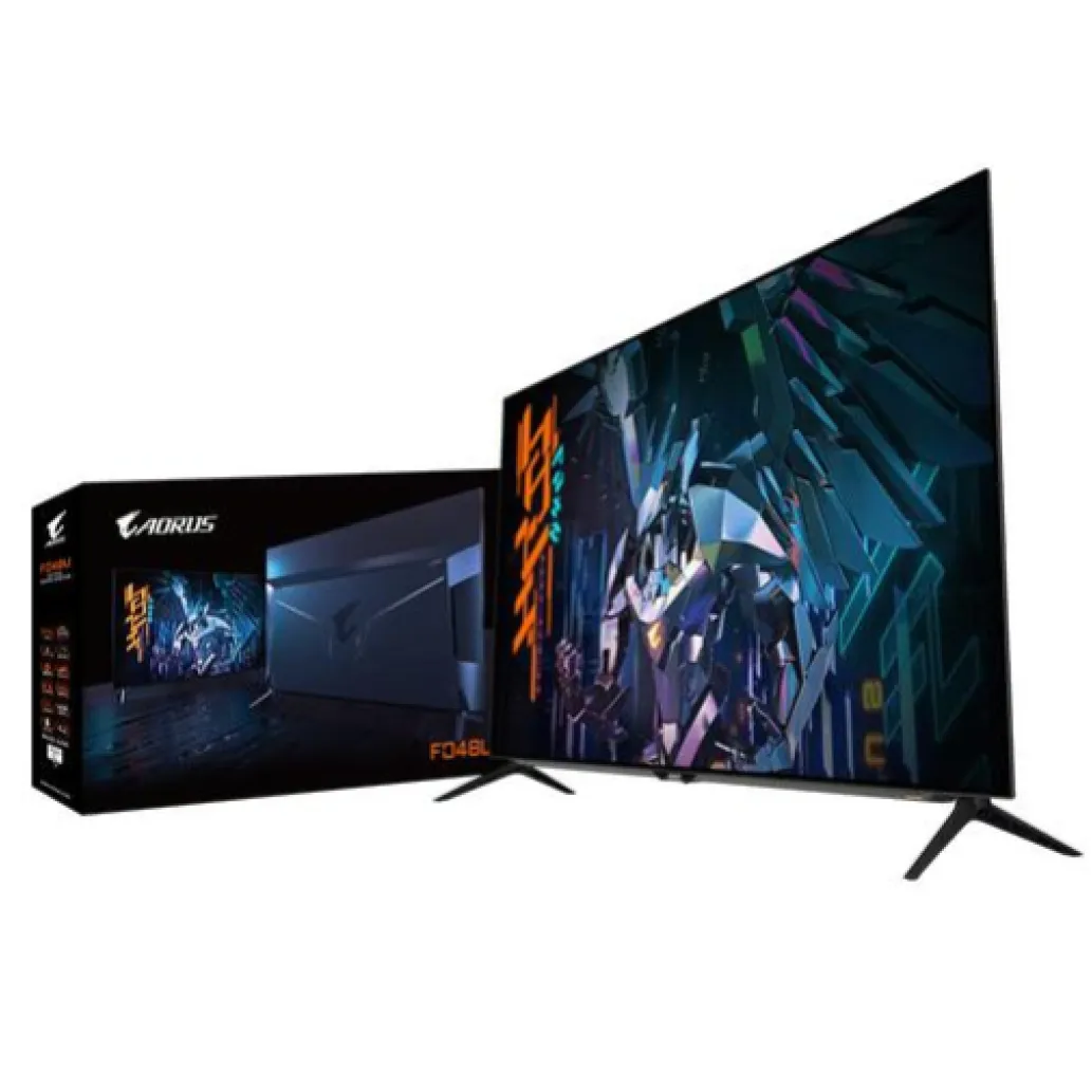 Monitor GigaByte 120,6 cm (47,5") FO48U 3840x2160 Gaming 120Hz OLED 1ms 2xHDMI DisplayPort USB-C 2xUSB3.0 Zvočniki  sRGB130% FreeSync Premium HDR10