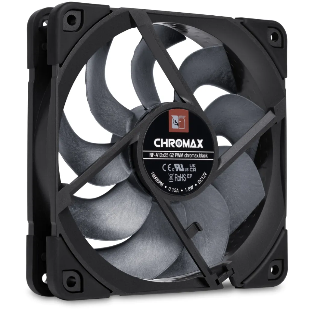 Ventilator Noctua NF-A12 120mm črna NF-A12X25PWMCH.BK.S