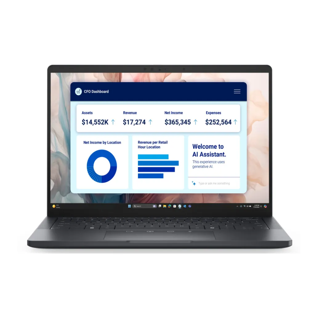Prenosnik DELL 33,7 cm (13,3") Pro 13 Premium 2560x1600 IPS na dotik 500nit Ultra 7-268V/32GB/SSD1TB/BL/AI Chip: 48 TOPs/Mg-AL/Intel Arc 140V/Win11Pro (210-BPBZ-U7-TOUCH)