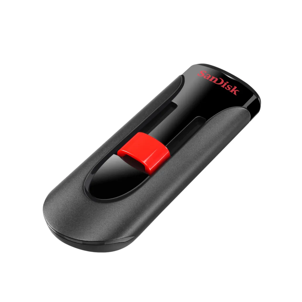 Spominski ključek 32GB USB 2.0 Sandisk Cruzer GLIDE 9MB/s plastičen drsni črn rdeč (SDCZ60-032G-B35)