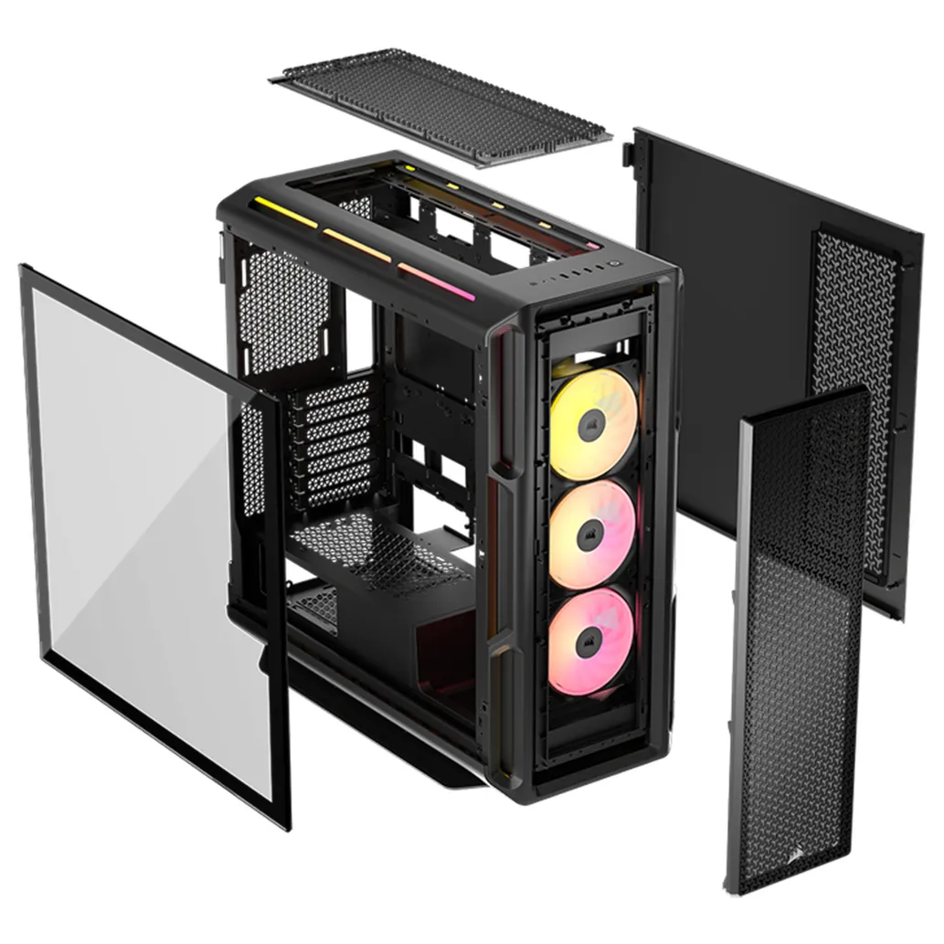 Ohišje Corsair iCUE LINK 5000T LX ATX - črna RGB