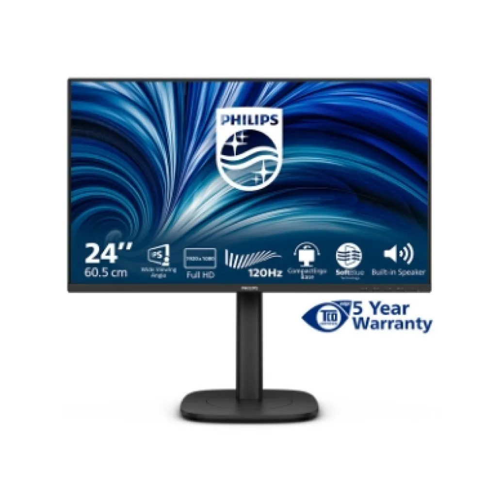 Monitor Philips 60,5 cm (23,8") 24B2N3200J 1920x1080 120Hz IPS 4ms VGA HDMI DisplayPort 4xUSB3.2 Pivot Zvočniki 3H sRGB110% SeparateSync
