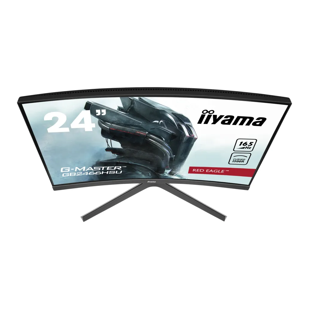 Monitor Iiyama 60,5 cm (23,8") GB2466HSU-B1 1920x1080 Curved Gaming 165Hz VA 1ms 2xHDMI DisplayPort 2xUSB2.0 HAS Zvočniki FreeSync Premium