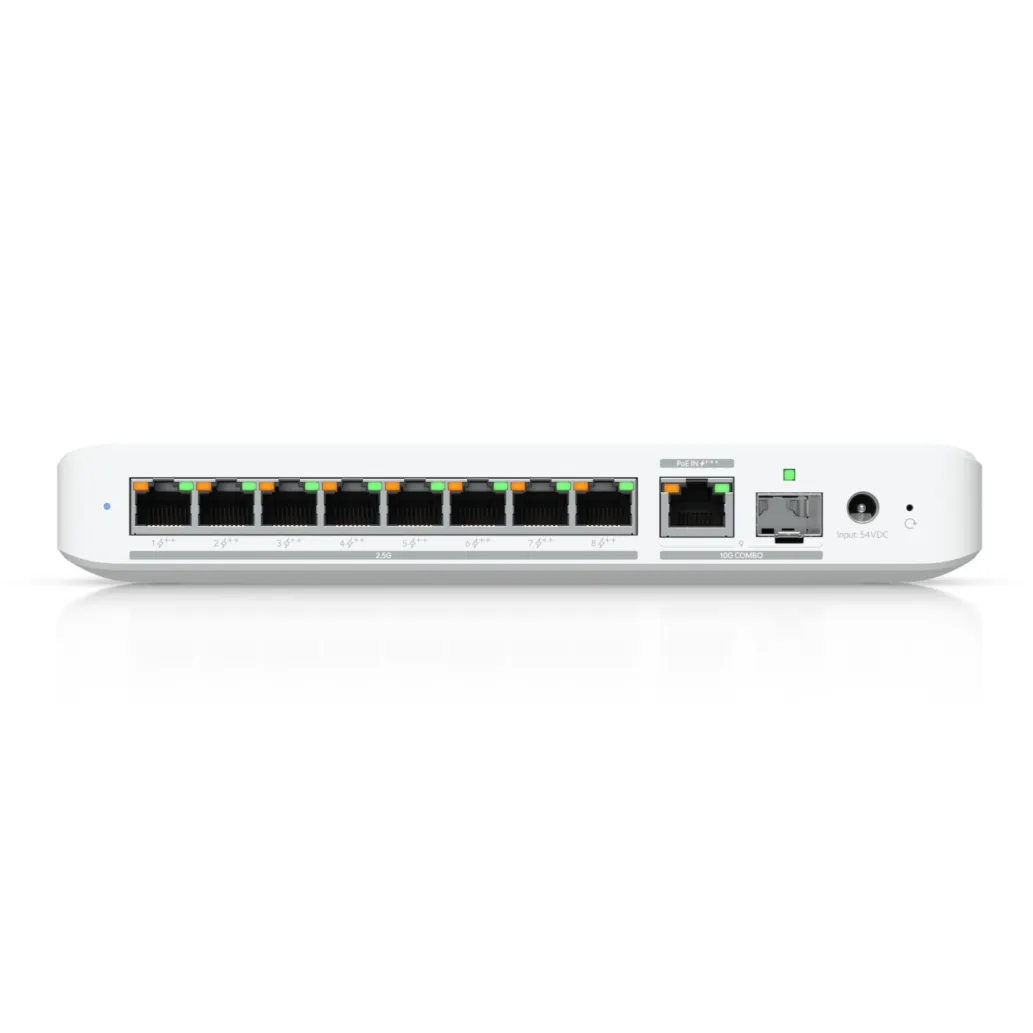 STIKALO 8-PORT + 1x SFP/RJ45 10GbE Ubiquiti UniFi 2,5Gbp/ PoE 196W (USW-FLEX-2.5G-8-POE)