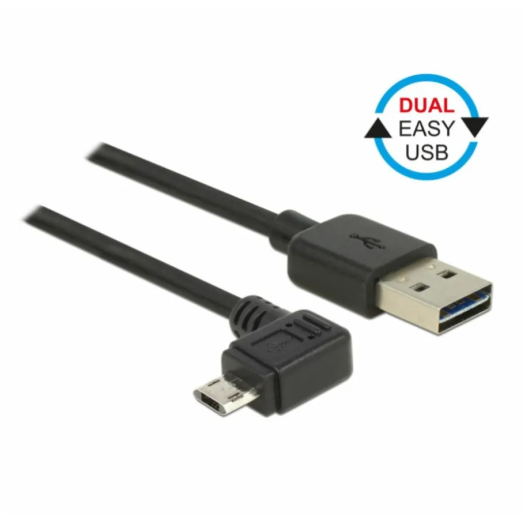 Kabel Delock USB-A => USB-B micro kotni EASY 5,0m obojestranski (85562)