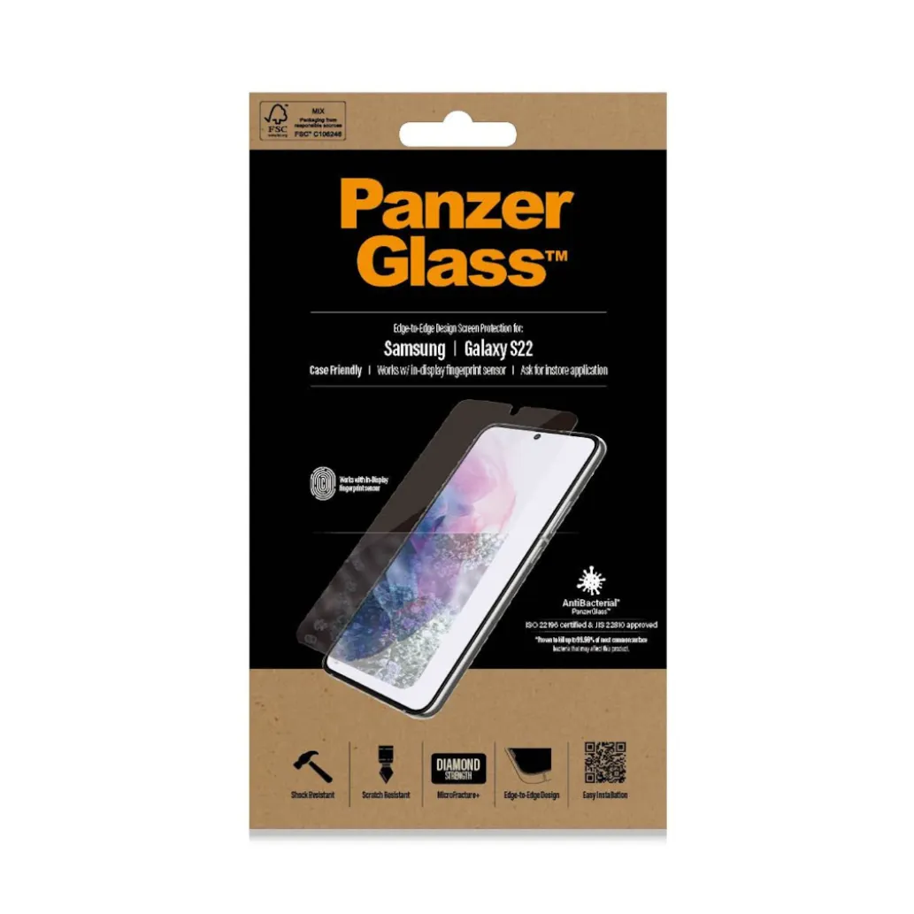 Zaščitno steklo Panzerglass Galaxy S22 CF Finger Print AB